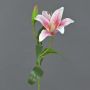 Faux tiger lily MIXLON, fuchsia-white, 22"/55cm, Ø5.1"/13cm
