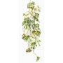 Artificial hanging plant, Scindapsus NAVIRT on a stem, green-white, 35"/90cm
