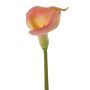 Artificial calla lily MIRAC, pink-yellow, 30"/75cm, 4.7"x5.9"/12x15cm