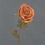 Artificial rose NAJMA, dried look, orange-pink, 65cm, Ø10cm