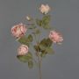 SITARA artificial rose branch, dried look, dusky pink, 75 cm, Ø 5–8 cm
