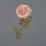 Artificial rose NAJMA, dried look, dusky pink, 65cm, Ø10cm