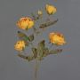 SITARA artificial rose branch, dried look, orange-yellow, 75 cm, Ø 5–8 cm