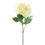 Artificial peony flower CORDOBA, light yellow, 22"/55cm