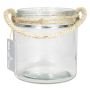 Candle glass KIAH with handle, 4.7"/12cm, Ø4.3"/11cm