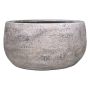 Ceramic bowl AGAPE with texture, white-brown, 5.5"/14cm, Ø11"/28cm