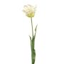 Artificial parrot tulip LUNIA, white and green, 70 cm