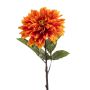 Artificial dahlia flower JESKA, orange, 65cm