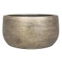 Ceramic bowl AGAPE with texture, gold, 6"/15cm, Ø13,5"/34cm