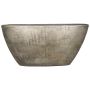 Ceramic boat bowl AGAPE with texture, gold, 28,5"x6,5"x14"/73x17x36cm