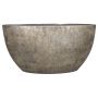 Oval ceramic pot AGAPE with texture, gold, 19"x8"x10"/49x20x25cm
