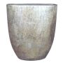 Oval ceramic vase AGAPE with texture, gold, 20"x6,5"x22,5"/51x17x57cm