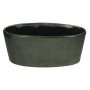 Oval ceramic orchid bowl RODISA, black, 13"x6"x6"/33x15x15cm