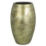 High flower vase APOLLO in ceramic, antique look, gold, 17,5"/45cm, Ø10"/25cm