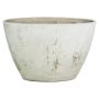 Oval ceramic orchid pot ADELPHOS, stone look, light grey-white, 12,5"x5,5"x9"/32x14,5x22,5cm