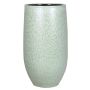 Vase ELIEL in ceramic, speckled, mint green-white, 14"/35cm, Ø7"/18cm