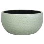 Bowl ELIEL in ceramic, speckled, mint green-white, 5"/13cm, Ø11"/28cm
