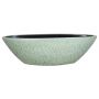 Bowl boat ELIEL in ceramic, speckled, mint green-white, 15,5"x6"x4,5"/40x15x12cm