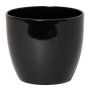 Small flower pot TEHERAN BASAR, ceramic, black, 2.6"/6,5cm, Ø3.3"/8,5cm