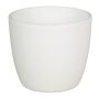 Plant pot TEHERAN BASAR, ceramic, white matt, 7"/17cm, Ø8"/19,5cm