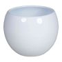 Flower pot HAMADAN, ceramic, white, 3.7"/9,5cm, Ø5.1"/13cm