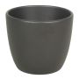Plant pot TEHERAN BASAR, ceramic, anthracite matt, 8"/19,5cm, Ø9"/22,5cm