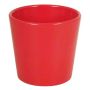 Orchid pot BANEH, ceramic, red, 4.9"/12,5cm, Ø5.3"/13,5cm