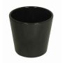 Orchid pot BANEH, ceramic, black, 4.9"/12,5cm, Ø5.3"/13,5cm