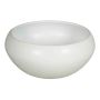 Ceramic flower bowl URMIA LAKE, white matt, 4.7"/12cm, Ø10"/26cm