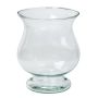 Glass goblet vase ZANIYE with foot, clear, 8"/20cm, Ø7"/17cm