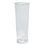 Conical flower vase AMNA OCEAN made of glass, clear, 16"/40cm, Ø6"/15cm