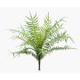 Artificial CASCOT ribbed fern on a stem, green, 25cm
