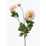 Artificial Dahlia NAXOS with blooms, pink and green, 70cm, Ø10–11cm