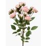 Artificial flower rose branch TOSSA, pink-cream, 60 cm, Ø 1–4 cm
