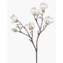 Artificial magnolia ANEU, cream, 65cm, Ø7–8cm
