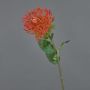 Artificial flower pincushion – Protea HERVAS, red-orange, 70cm, Ø12cm