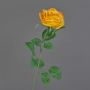 Artificial rose ‘PEZOS’, orange-yellow, 60 cm, Ø 10 cm