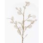 Decorative Lunaria BUELNA branch, cream, 3ft/105cm