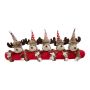RUDIS Christmas draught excluder with reindeer, red, 88x15x30cm