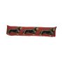 EMTIS decorative draught excluder cushion with wire-haired dachshund motif, red, 90x15x20cm