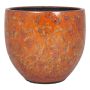 Planter ELIEL in ceramic, speckled, orange-yellow, 13,5"/34cm, Ø13,5"/34cm