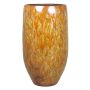 Vase ELIEL in ceramic, speckled, orange-yellow, 17,5"/45cm, Ø8"/20cm
