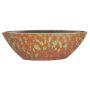 Bowl boat ELIEL in ceramic, speckled, orange-yellow, 15,5"x6"x4,5"/40x15x12cm