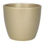 Plant pot TEHERAN BASAR, ceramic, gold-matt, 6,5"/17cm, Ø7,5"/19,5cm