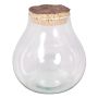 Candy glass VIVALDA with cork lid, clear, 7"/17cm, Ø7"/17cm