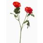 Artificial ranunculus flower branch FLORANCE, dark orange, 45cm