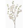 Decorative branch, ornamental cherry VERIANO with blossoms, white, 120 cm