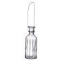 Bottle ANANKE with grooves, glass, handle, clear, 7.5"/19cm, Ø 2.9"/7,4cm