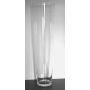Conical glass floor vase AMNA AIR, clear, 20"/50cm, Ø 5.5"/14cm