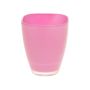 Square vase YULE made of glass, soft pink, 7"x5.1"x5.1"/17x13x13cm